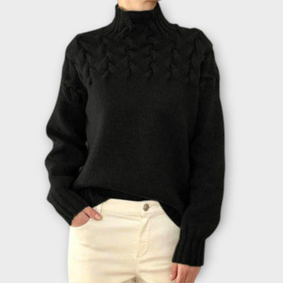 Kathrin | Women's Sweater with Cable Knit Detail