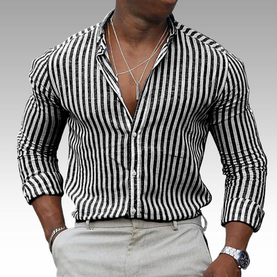Timo™ - Randig Skjorta för Män – Snygg & Självsäker