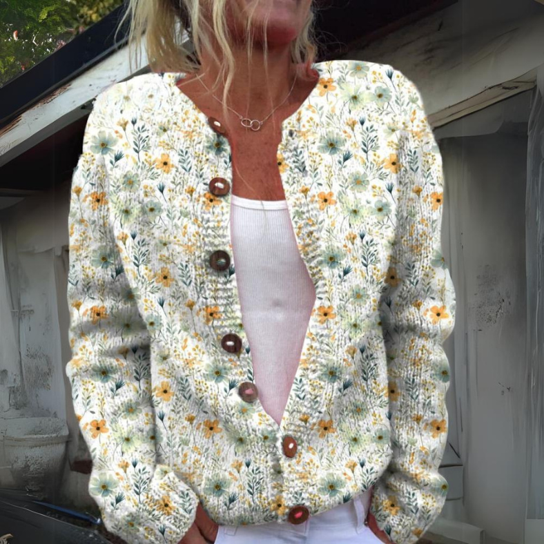 Belisse | Warm and Beautiful Floral Cardigan