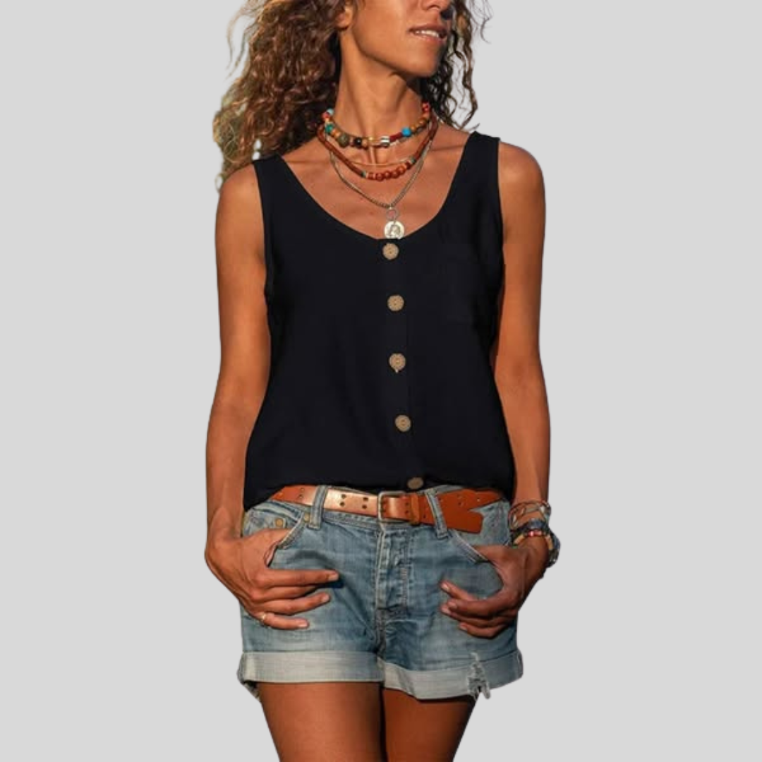 Françoise™ - Stilren Ärmlös Sommertopp