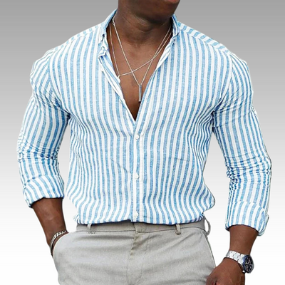 Timo™ - Randig Skjorta för Män – Snygg & Självsäker