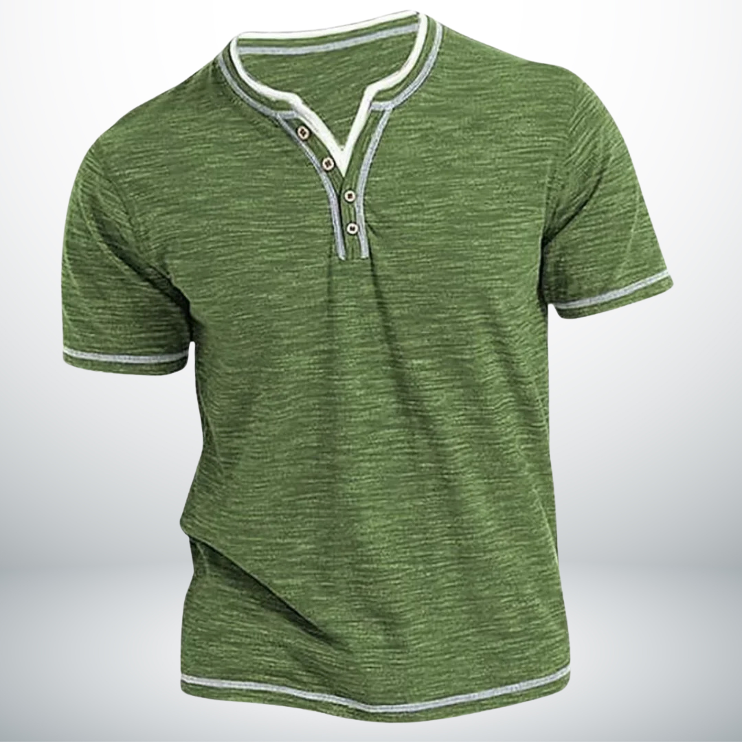 Sören™ - Tidlös & Stilren V-ringad Skjorta