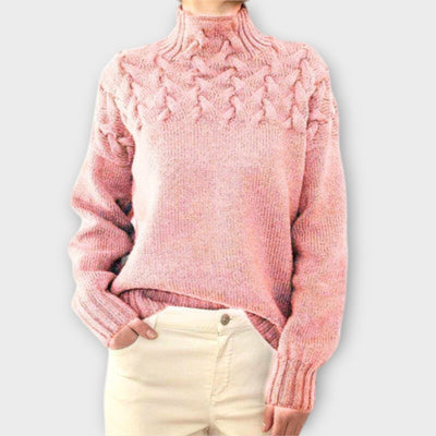 Kathrin | Women's Sweater with Cable Knit Detail