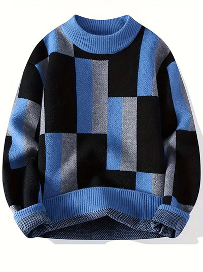 JAN - GEOMETRISK MÖNSTRAD STICKAD TRÖJA AV NORDEN