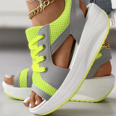 Carolin™ - Ortopediska Snörsandaler med Komfort och Stil