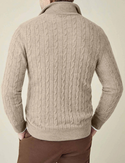 Aden | Cable Knit Zipper Sweater