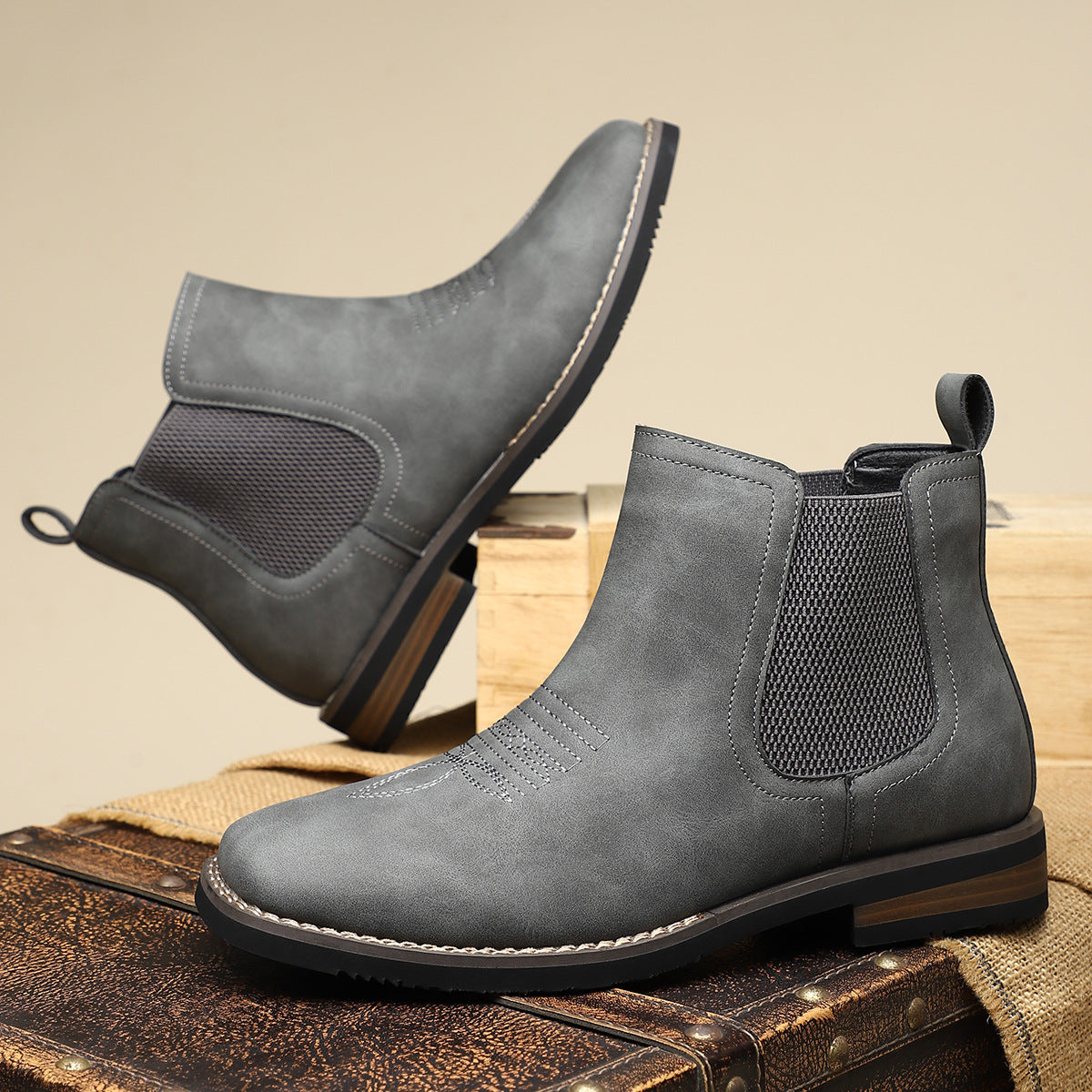 FULK - TIDLÖSA LÄDER CHELSEA BOOTS FÖR HERRAR