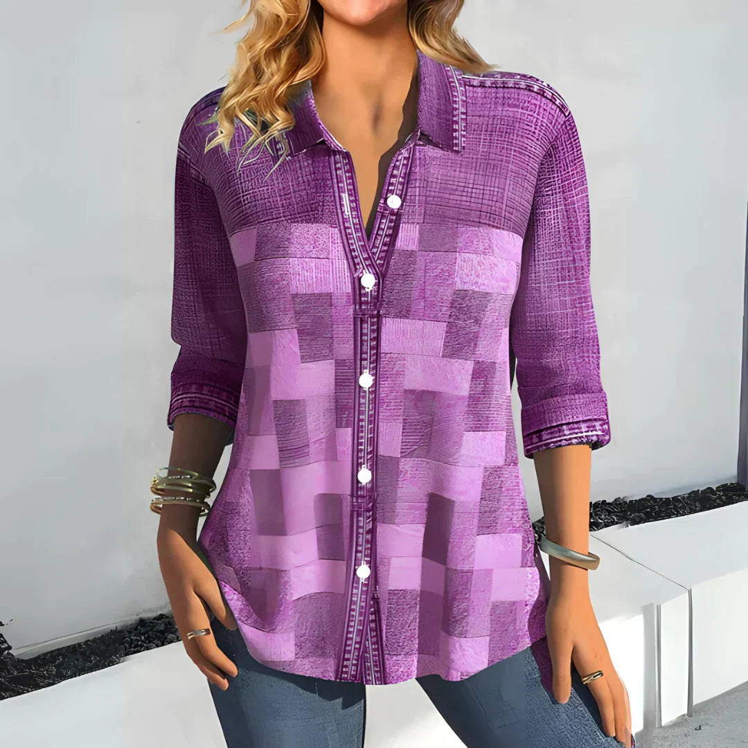 Harlow | Classic Checkered Blouse