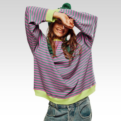 KATARINA - RÄNDIG OVERSIZED TRÖJA