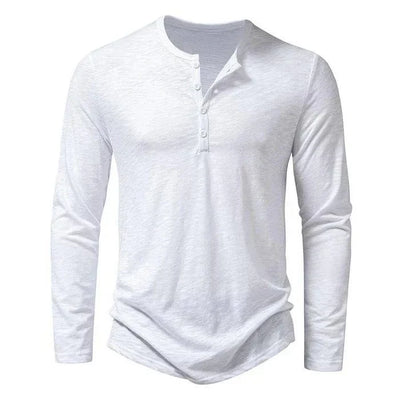 Henley | Collar Long Sleeve T-Shirt