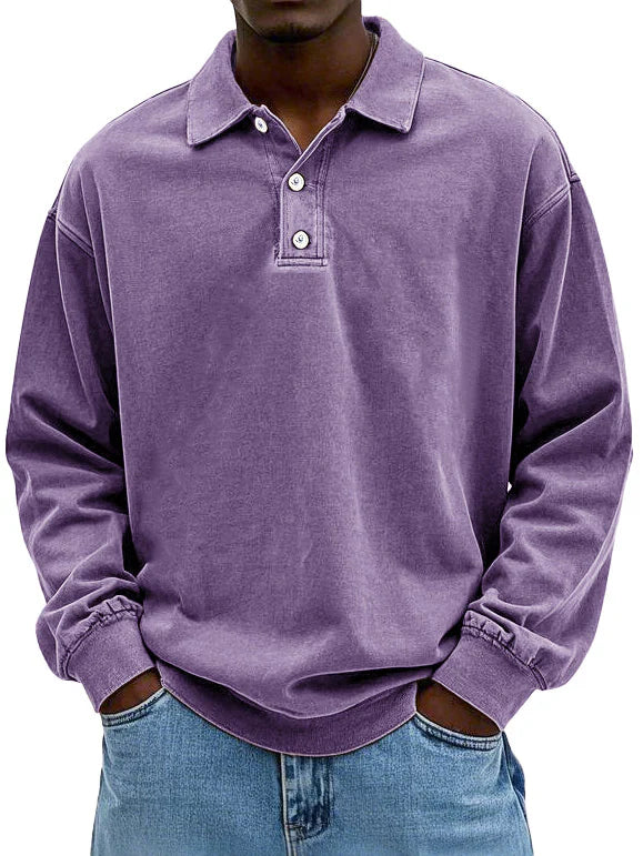 Edgar | Long Sleeve Polo Shirt